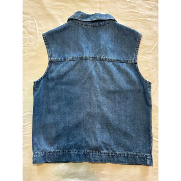 Coldwater Creek women's sleeveless light denim vest soft stretch Medium - Picture 5 of 5